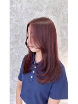 ジャップ(Jap)&nbsp;韓国風顔まわりレイヤー艶かみボルドー