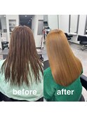 髪質改善 くせ毛 ストレート 縮毛矯正 艶髪 ロング 湿気対策