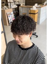 メンズギフト(men's GIFT)&nbsp;刈り上げツーブロックツイストスパイラルパーマメンズマッシュ