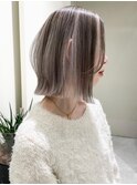 ハイライトバレイヤージュダブルカラーボブカット30代40代