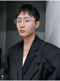 ブルーブラックスパイキーショート韓国マッシュ_ba549801