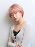 印象No１キュートヘアスタイル！王道ショート×最旬透明感カラー