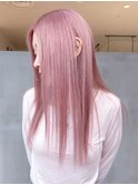 おくれ毛ハイトーンブリーチ韓国ヘアロング_ba558901