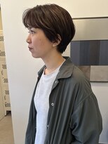 アンフェインド02(UNFEIGNED 02)&nbsp;マッシュショート/小顔に見せるヘア/小顔/ココアベージュ/伏見/