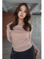 アンジェリカラボ 梅田店(ANGELICA LABO)&nbsp;韓国風くびれレイヤーカット×グレージュ×透明感ブラウン川又