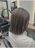 ナチュラルハイライト/切りっぱなしボブ