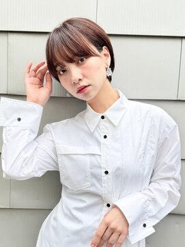 ロンド レグリーズ 立川(Lond leglise) ショート/オリーブグレー/グランマッシュ/小顔/前髪/顔周り/立川