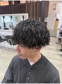 波巻きスパイラルパーママッシュ刈り上げメンズパーマ