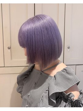 ベレーザ 渋谷(BELEZA) 18175ラベンダーダークパープルレイヤーボブアンブレラカラー