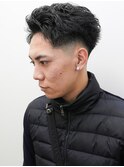 メンズカット刈り上げセンターパートスキンフェード0402