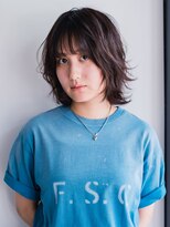 ヘアークラフト(Hair Craft)&nbsp;ミディアムパーマ×レイヤーカット【岡山】暗髪パーマ