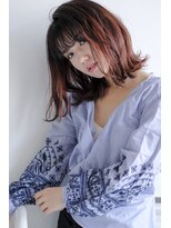 ヘアーアンドメイク シーク 八王子(HAIR&MAKE SeeK) セミウェットロブ×シースルーバング