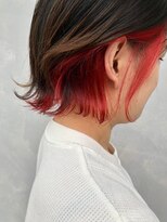 へアメイクワンプラス 四日市(HAIR MAKE ONEplus)&nbsp;インナーカラー レッド