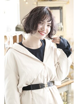 キミ(kimi) 【kimi自由が丘】あごラインボブ×ハイライトカラーグレージュ