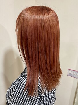 ダブル アンダーバー サロン(W_SALON) 【W_SALON 河原町】アプリコットRED/艶髪/大人レッド
