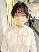 カフ(CAF) CAF FUKO/黒髪/ショートボブ/くるくるパーマ/大阪/心斎橋