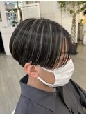 メンズ白髪ぼかしハイライト