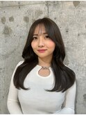 韓国風前髪×チョコレートカラー【髪質改善/新宿/大人ガーリー】