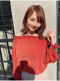 ピンクブラウン♪エアリーくびレイヤーミディー