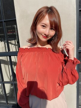 シーバイデコ(See by DECO) ピンクブラウン♪エアリーくびレイヤーミディー