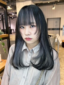 アイティー バイ アルバム 中野店(IT by ALBUM) アッシュブラックエモージュ美髪レイヤーロング_ba487161