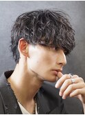 アッシュブラック/カルマパーマ/ダークアッシュ/ベリーショート