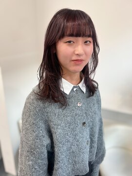 シュク 高円寺(SYUK) kanna【 高円寺 中野 】ミディアムレイヤー/顔周りカット/後れ毛