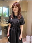 ブリーチなしダブルカラーチェリーブラウン