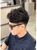 大分メンズラルフカールパーマスパイラル刈り上げレイヤー