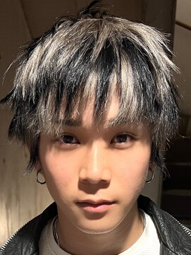 ヘアカロン 熊本本店(Hair CALON) メンズダブルカラーデザインカラーY2Kブリーチ熊本下通