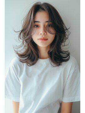 レヴ 草加店(LEV.) イメチェンホワイトブロンド美髪ワイドバング外ハネボブ