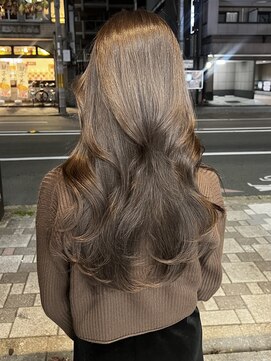 ノア 奈良駅前店(NoA) シフォンベージュ×レイヤーカット、辻本修也