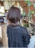 ショコラブラウン×ミディアムくびれレイヤー