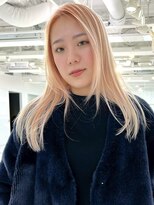 エイチ(H)&nbsp;xブリーチ/イメチェン/ホワイトブロンド/外ハネボブ/美髪/