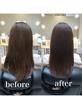 ツヤと髪 クリム(crim) 髪質改善エステカラー　ロング　白髪染め　30代、40代、20代