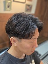 アンドザバダス(&THE BADASS) ツーブロック×フェザー風波ミックス