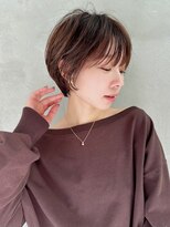 ロンドエニカ 大宮(Lond enika)&nbsp;黒髪カタログ/ショート/オリーブグレー/小顔に見せるヘア/大宮