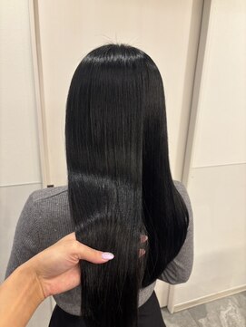 黒髪×ストレート