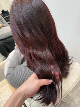 コース(co-th.) ボルドーカラー暖色ブリーチ無しカラー×小野ふゆり