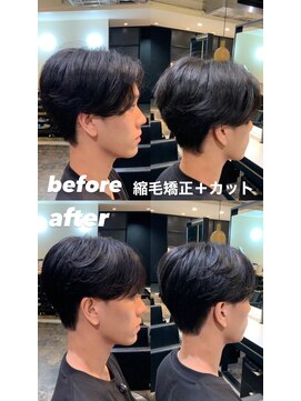 エノア 青山(ENORE) メンズ縮毛矯正/曲がる縮毛矯正/メンズ髪質改善/メンズカット