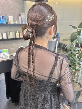 ケンジ 横浜(KENJE) タイトヘア/金箔/カチモリヘア/お呼ばれヘア/結婚式