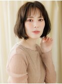 黒髪オリーブグレージュ切りっぱなしレイヤーボブbs2上尾30代
