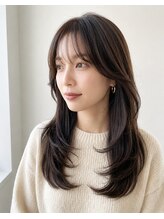 ガーデンプレミアム(garden premium)&nbsp;ナチュラルベージュ×レイヤーカット×縮毛矯正