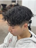 MEN’S HAIR/サーフカール/刈り上げセンターパート/稲毛