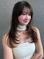 ロンドワン 三宮元町(Lond one)&nbsp;韓国風レイヤー/グレージュ/顔まわりカット