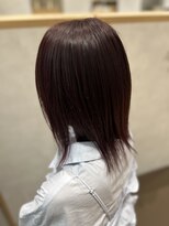スタイル 大竹(STYLE)&nbsp;切りっぱなしボブ　外ハネ　内巻き　パープルガーネット