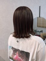 ＨＡＩＲ　ＭＥＮＯＵ&nbsp;透明感ブラウンの外ハネもかわいいミディアムボブ
