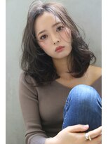 ブラン 天王寺(Blanc)&nbsp;【Blanc/天王寺】ことりベージュ/毛先パーマ/ミディアムkyn