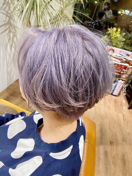 ヘアーメイク リタ(hair make Rita) ブリーチ、３回からのスノーパープル！