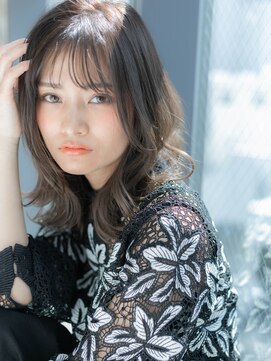 ローマ ギンザ(ROMA Ginza) 【ROMA銀座】大人も似合う/透明感グレイアッシュ/くびれセミディ